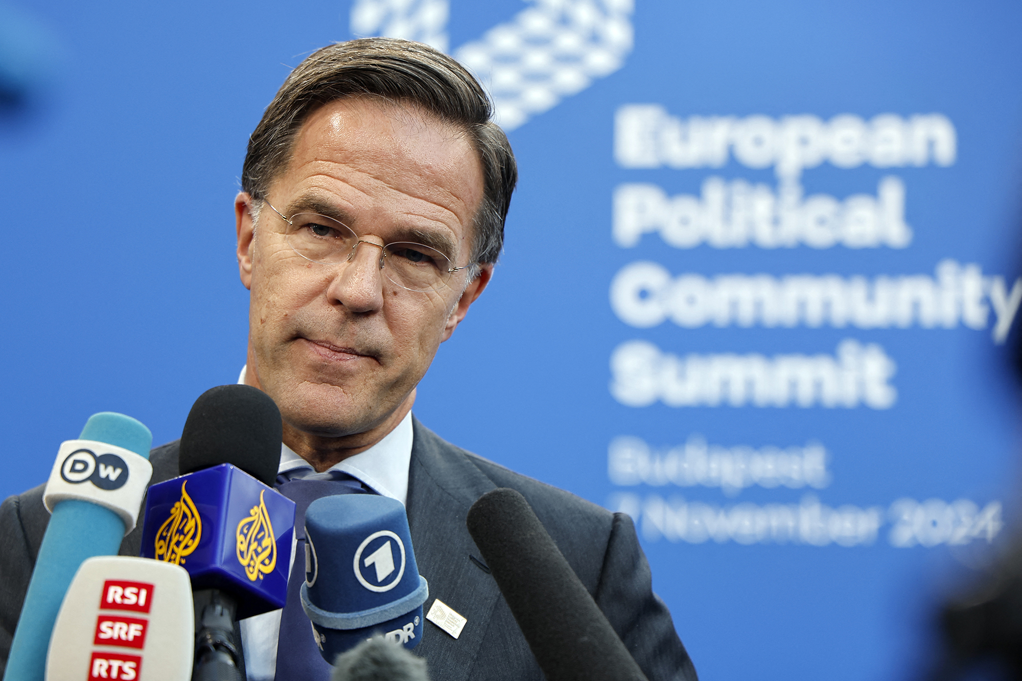 Mark Rutte vor dem Gipfel in Budapest