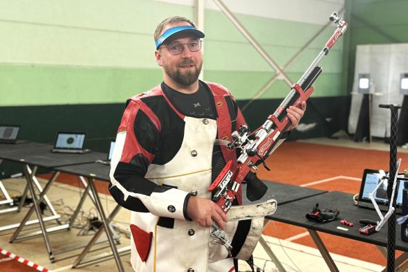 Sébastien Cürtz holte sich den Meistertitel im Luftgewehrschießen