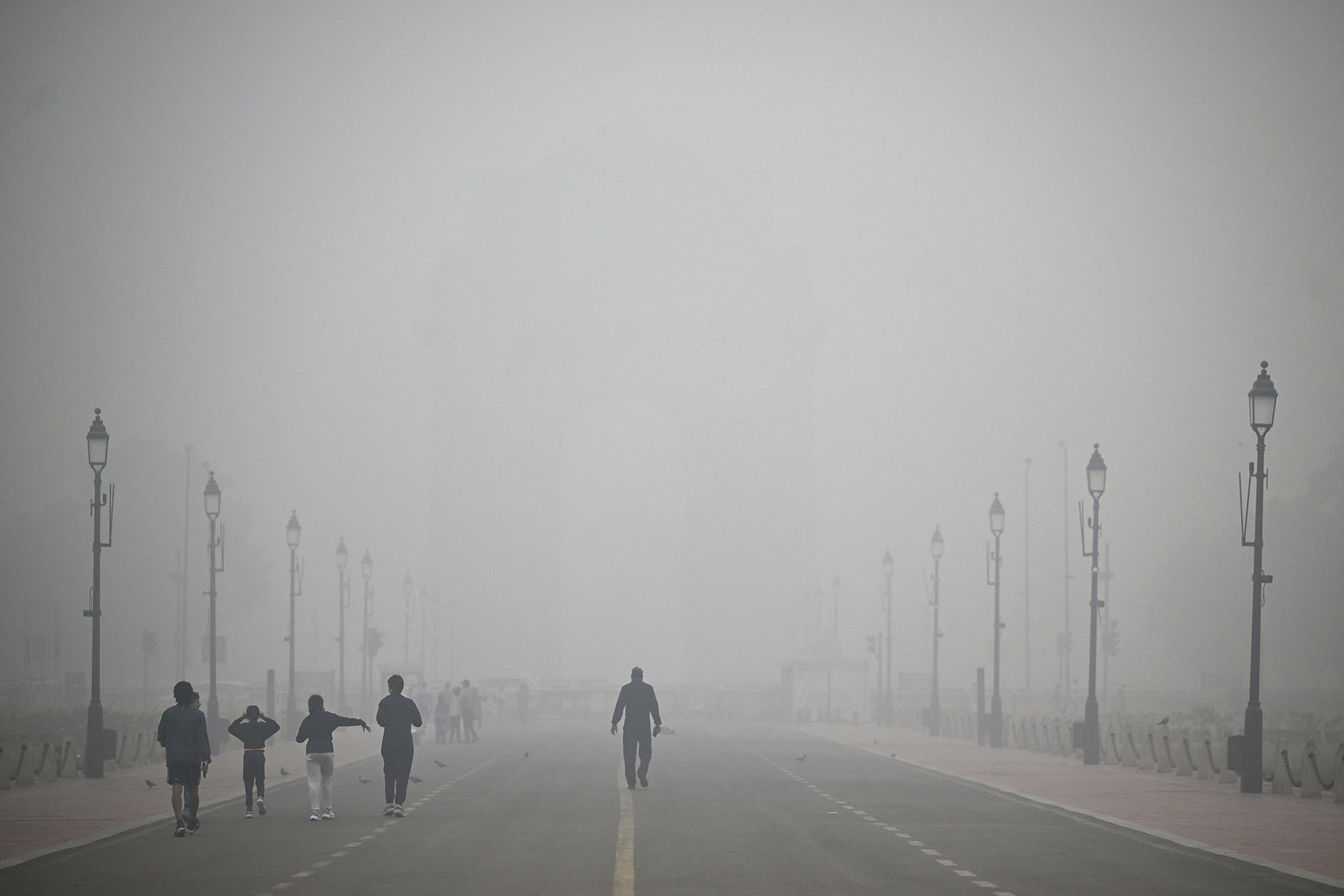 Smog in der indischen Stadt Neu-Delhi