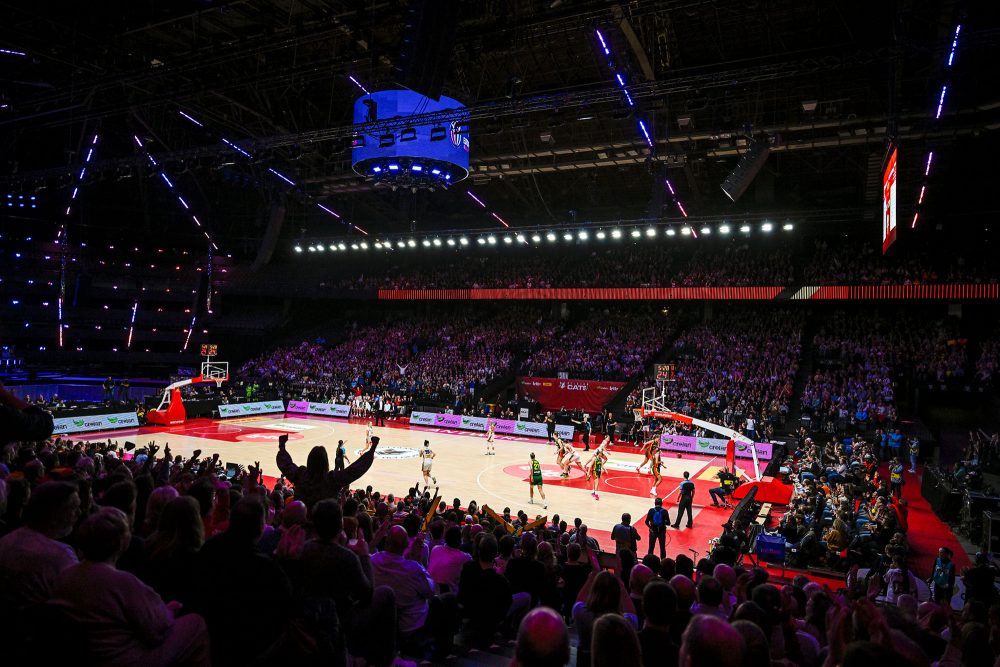 Im Antwerpener Sportpaleis (hier beim Spiel der Belgian Cats gegen Litauen im November 2024) sollen EM-Gruppenspiele stattfinden