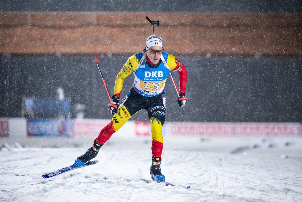 Thierry Langer im Rennen der Mixed-Staffel beim Auftakt des Biathlon-Weltcups in Kontiolahti