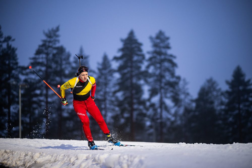 Thierry Langer beim Training in Kontiolahti