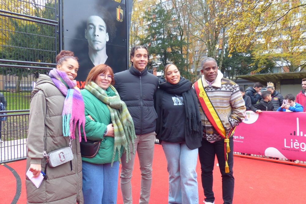 Axel Witsel am Samstag bei der Einweihung des "Belgian Red Court" in Angleur