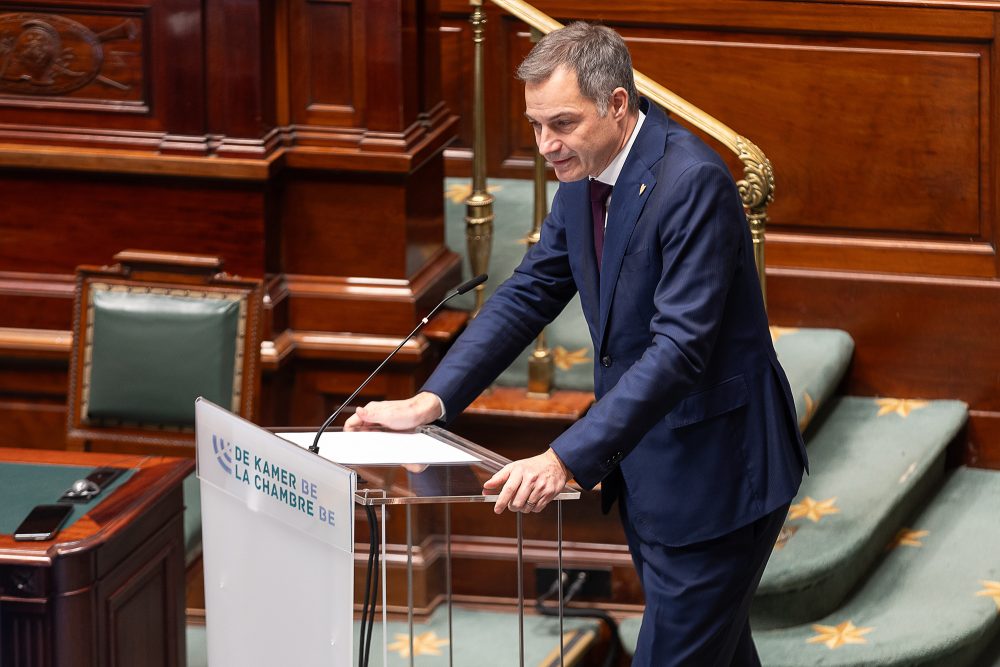 Premier Alexander De Croo in der Kammer