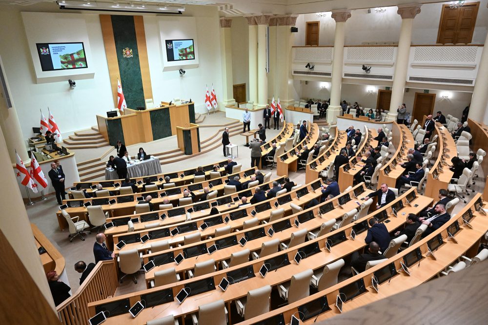 Wahlversammlung im georgischen Parlament