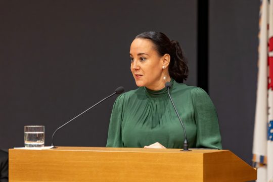 DG-Ministerin Lydia Klinkenberg am 11. Dezember im PDG