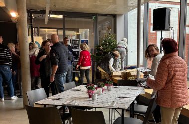 Vorbereitungen für "Heiligabend für Alleinstehende" im Alten Schlachthof in Eupen