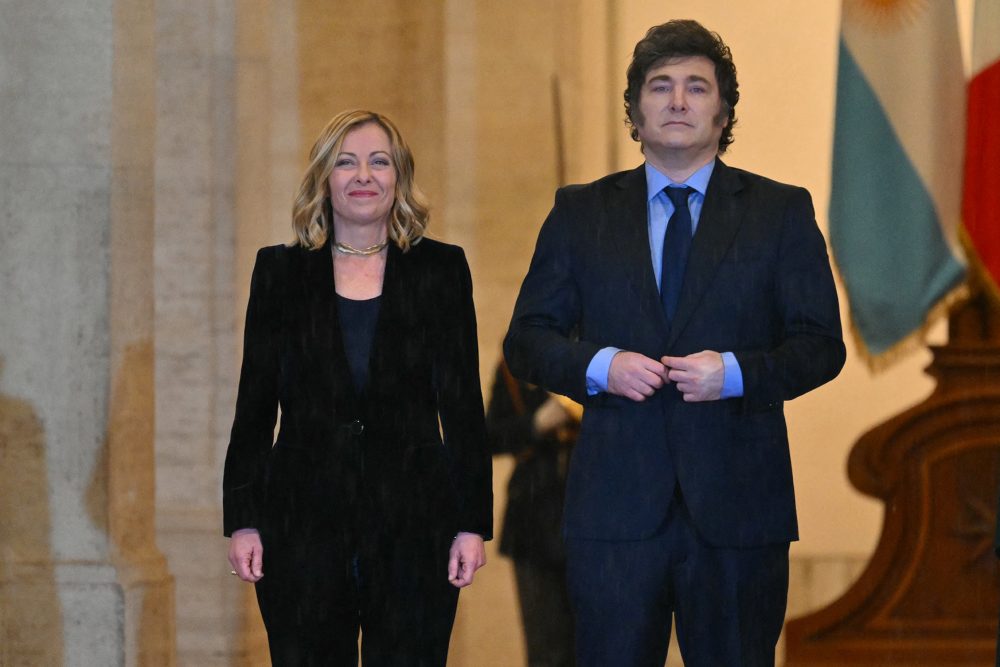 Giorgia Meloni und Javier Milei in Rom