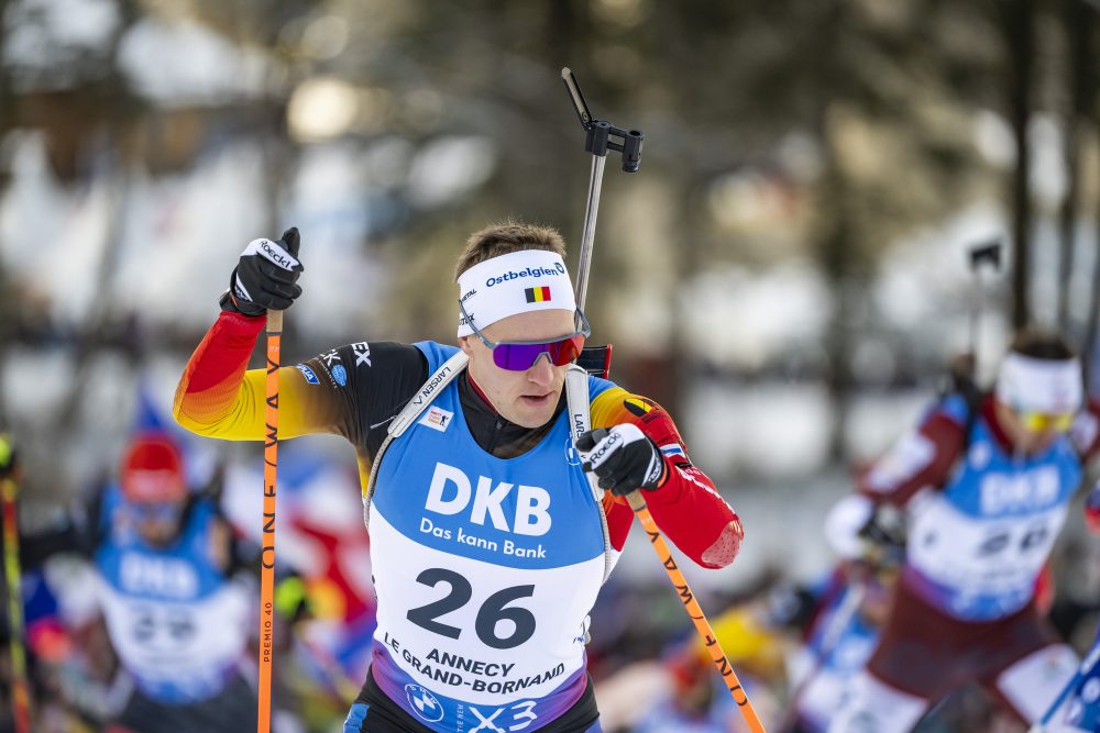 Thierry Langer beim Verfolgungsrennen in Le Grand-Bornand