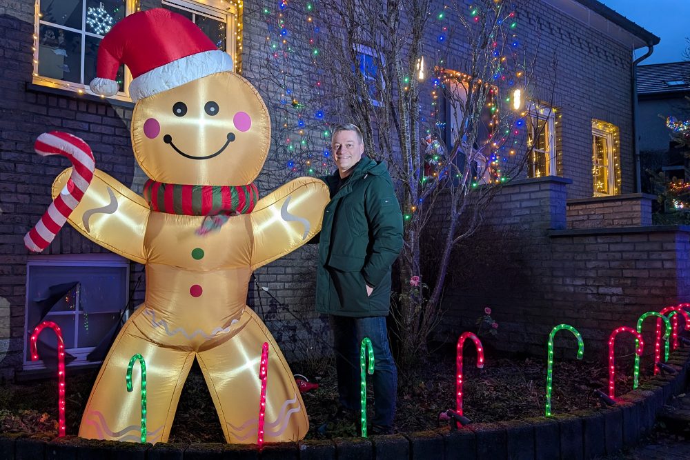 Weihnachtlich geschmücktes Haus von Marco Külgen in Raeren