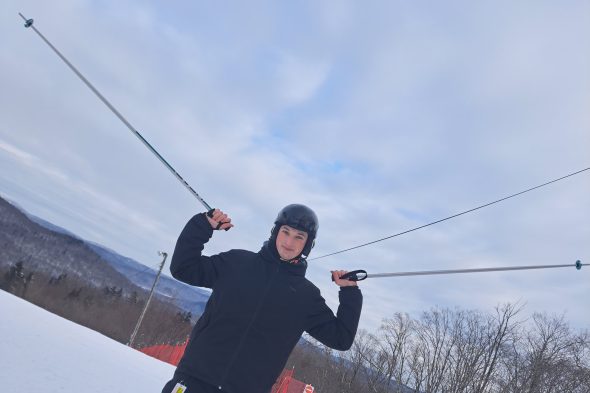 Martial Doum arbeitet in einem Skigebiet in Kanada