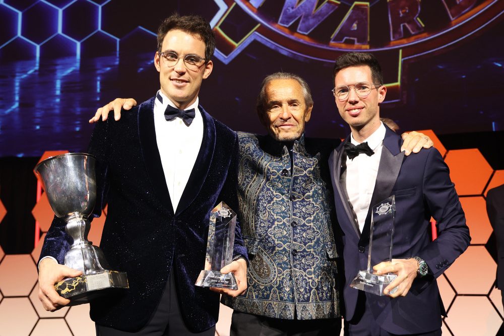 Thierry Neuville, Motorsport-Legende Jacky Ickx und Martijn Wydaeghe bei den RACB Awards 2024