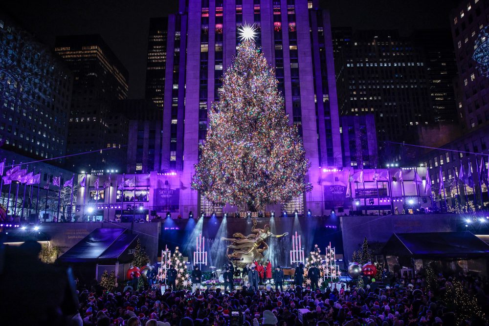 Weihnachtsbaum am Rockefeller Center in New York