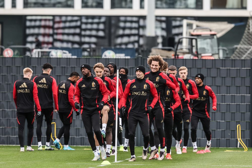 Die Red Devils bei einer Trainingseinheit in Tubize