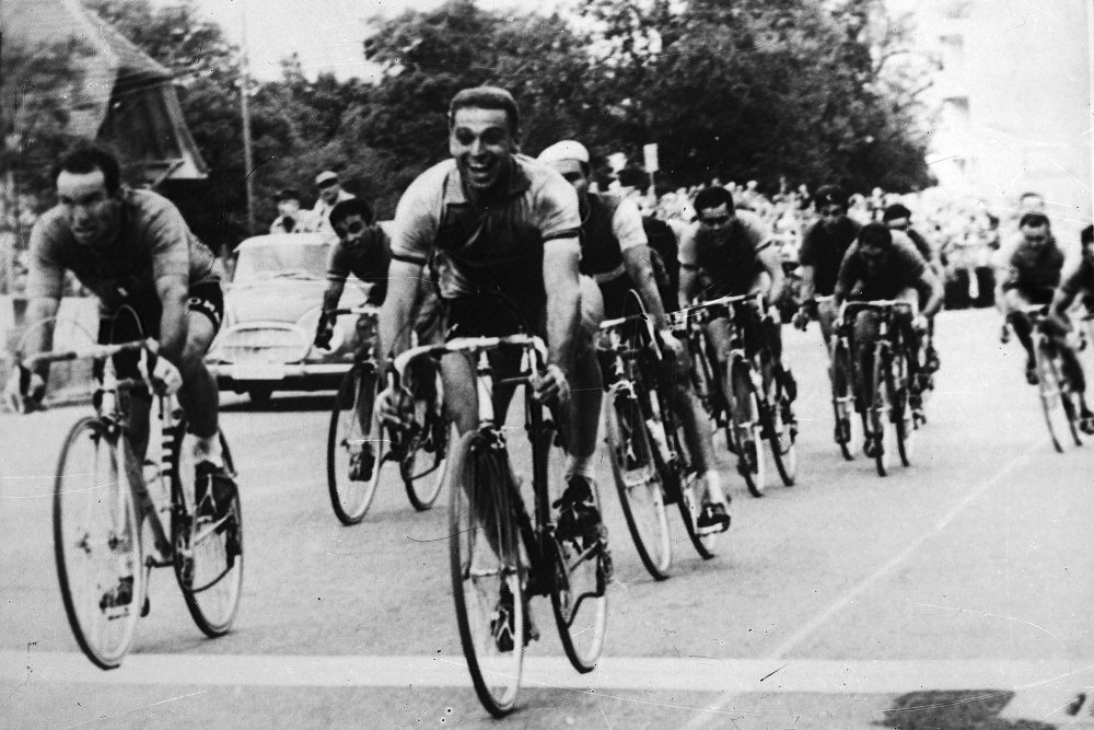 Rik Van Looy bei seinem WM-Sieg 1961 in Bern