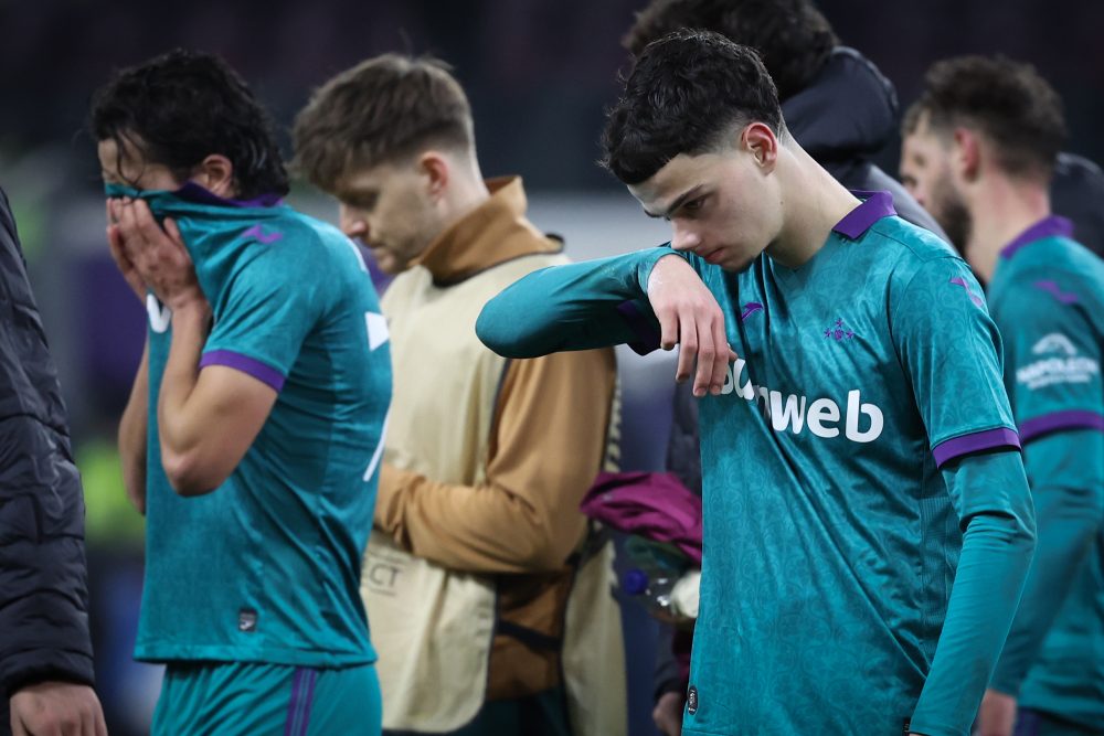 Enttäuschte Gesichter bei den Anderlechter Spielern nach der verpassten Qualifikation fürs Achtelfinale