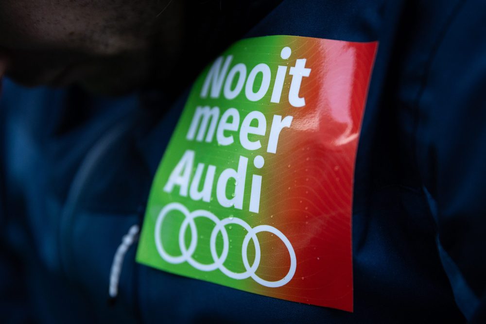 Protesttag bei Audi in Brüssel im Dezember