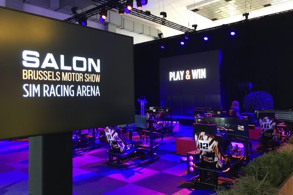 Gaming-Bereich beim 101. Autosalon von Brüssel