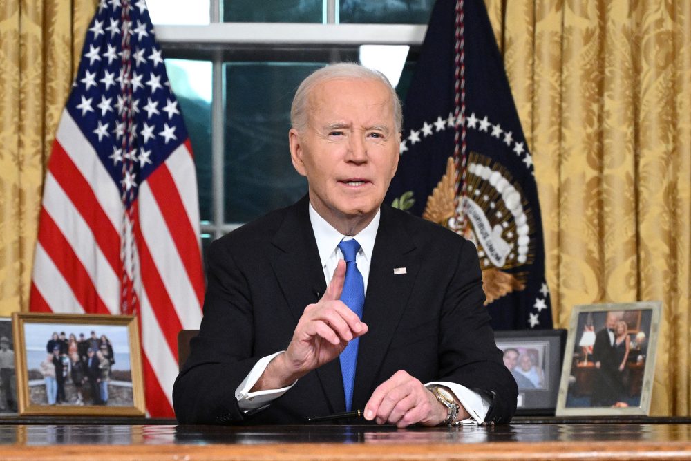 US-Präsident Biden bei seiner Abschiedsrede im Oval Office des Weißen Hauses