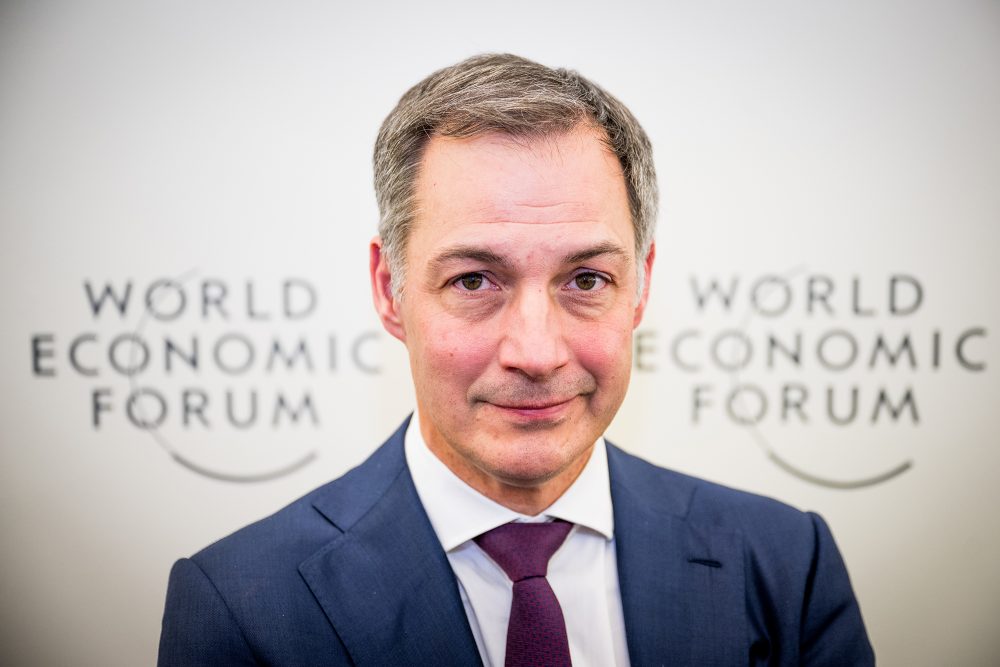 Alexander De Croo beim Weltwirtschaftsforum in Davos