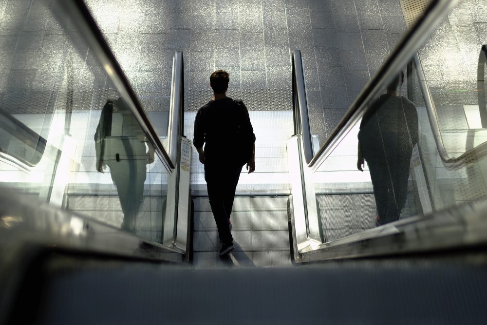 Rolltreppe im Bahnhof Lüttich-Guillemins