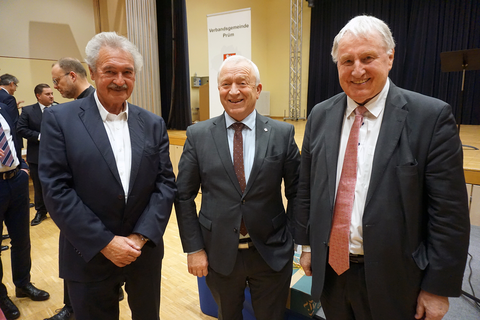 Jean Asselborn, Aloys Söhngen und Karl-Heinz Lambertz beim Prümer Neujahrsgespräch