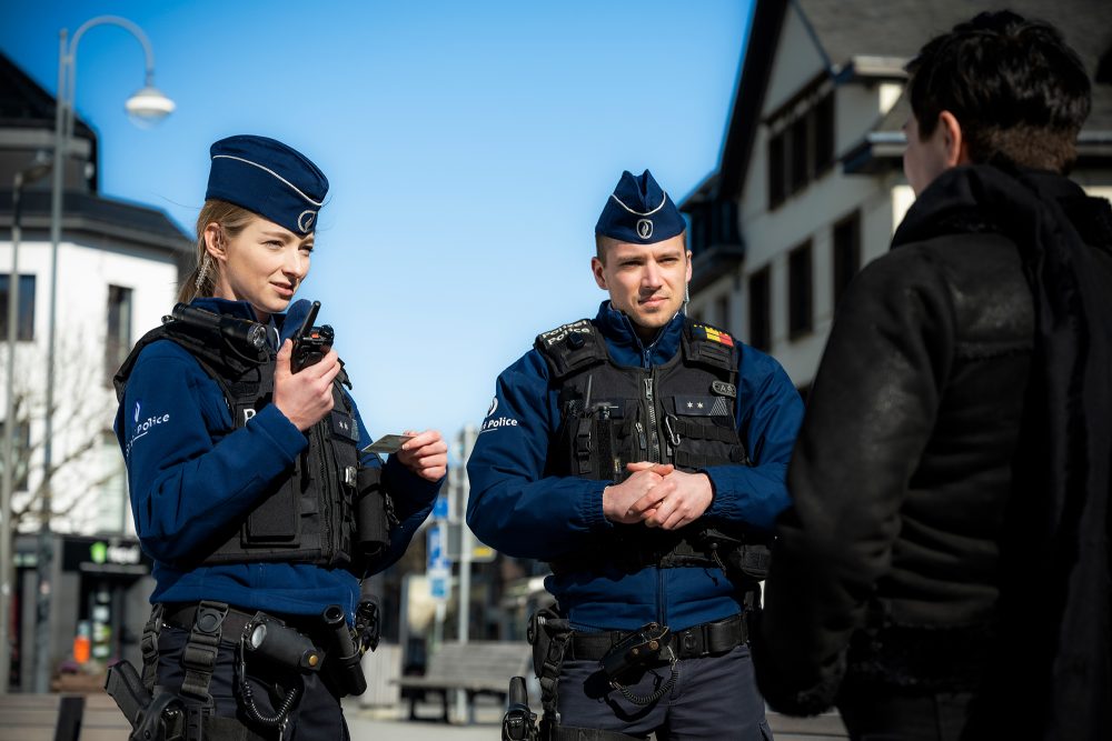 Polizisten bei der Arbeit in St. Vith