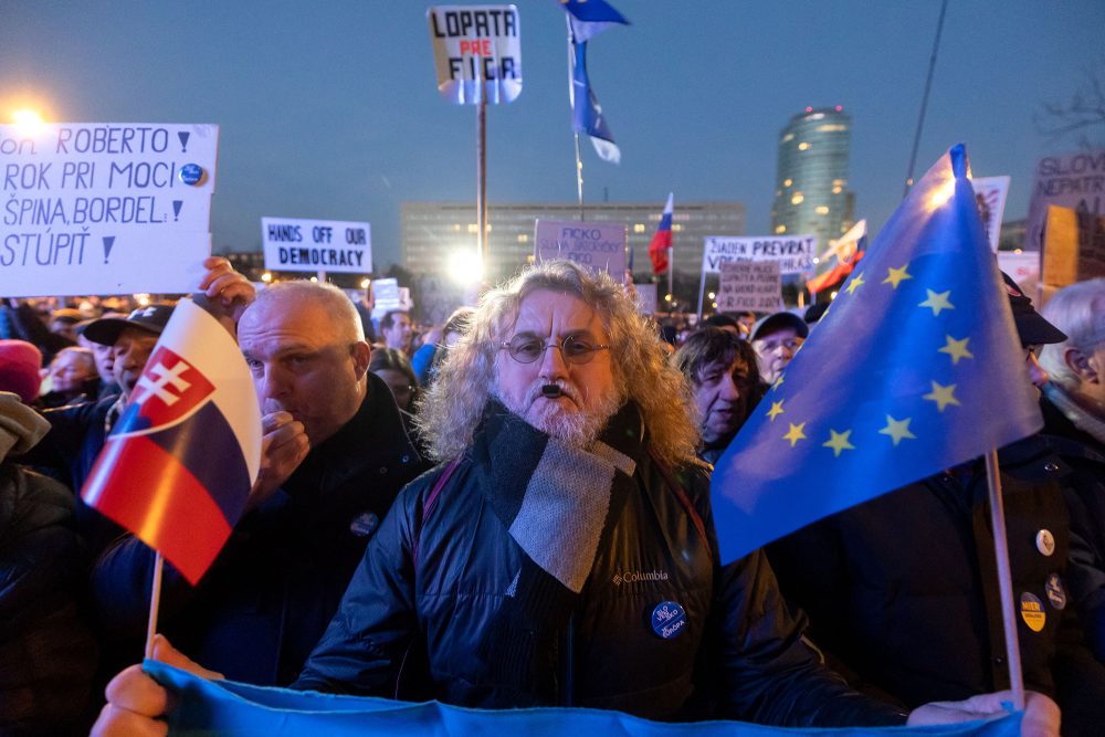 Demonstration in der slowakischen Hauptstadt Bratislava