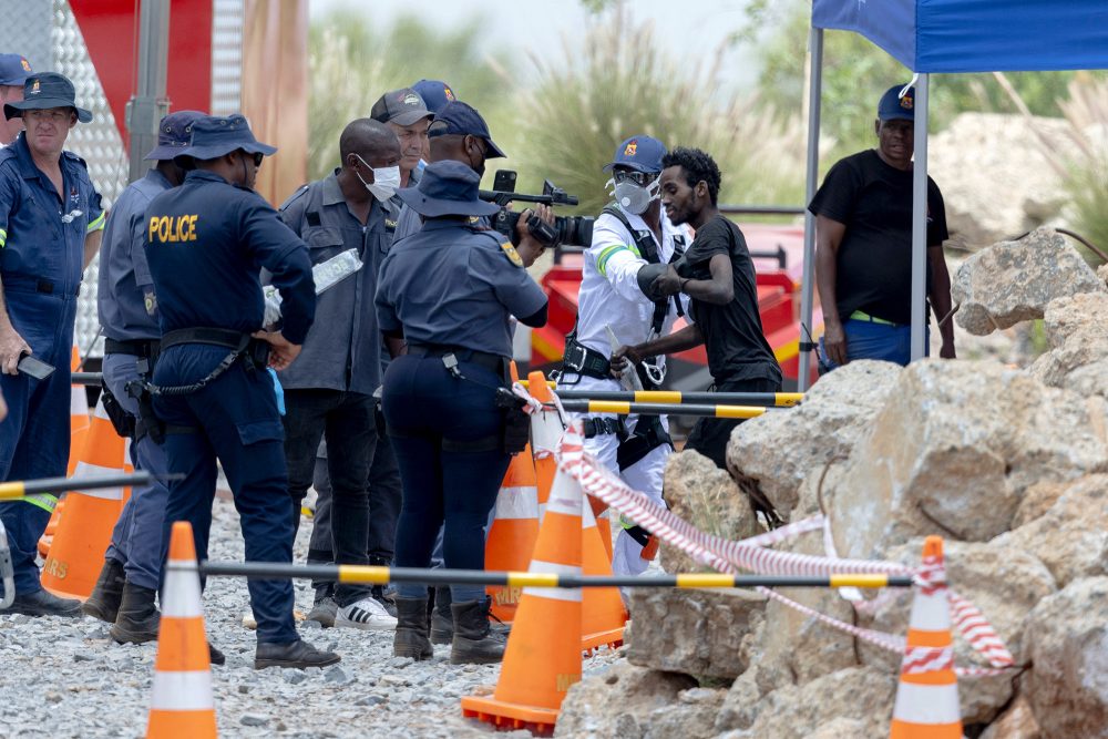 Rettungsaktion an der Goldmine in Südafrika