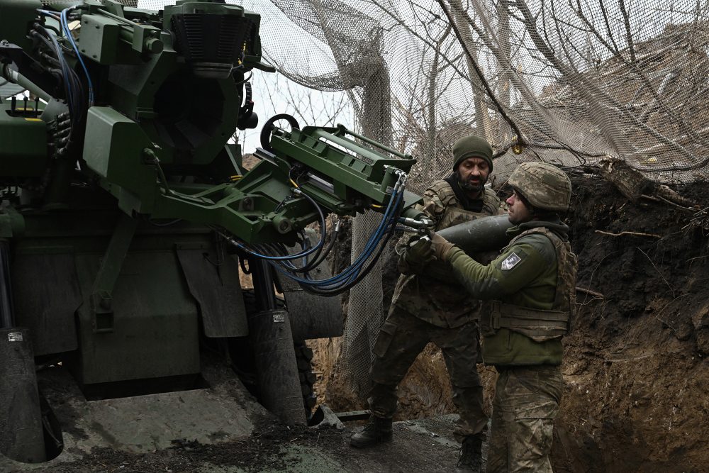 Ukrainische Soldaten Anfang Januar in der Region Donezk