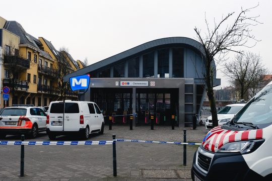 Die Metro-Station Clemenceau ist abgeriegelt