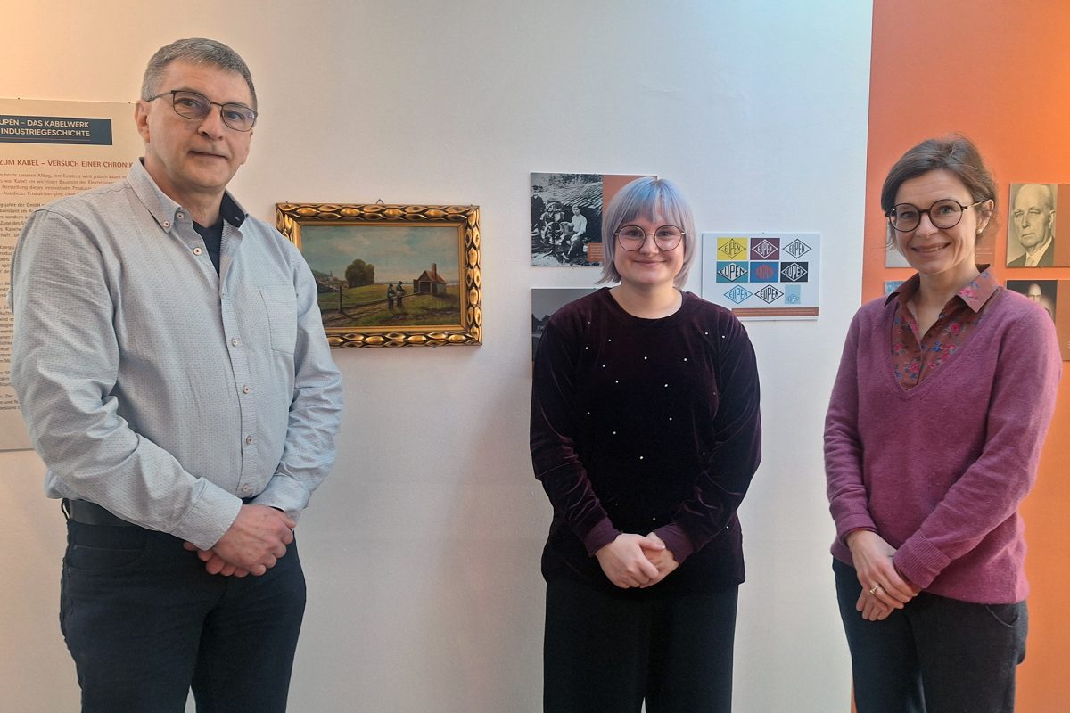 "Made in Eupen": Ausstellung über das Kabelwerk - Werner Lübbert, Michelle Giebels und Catherine Weisshaupt