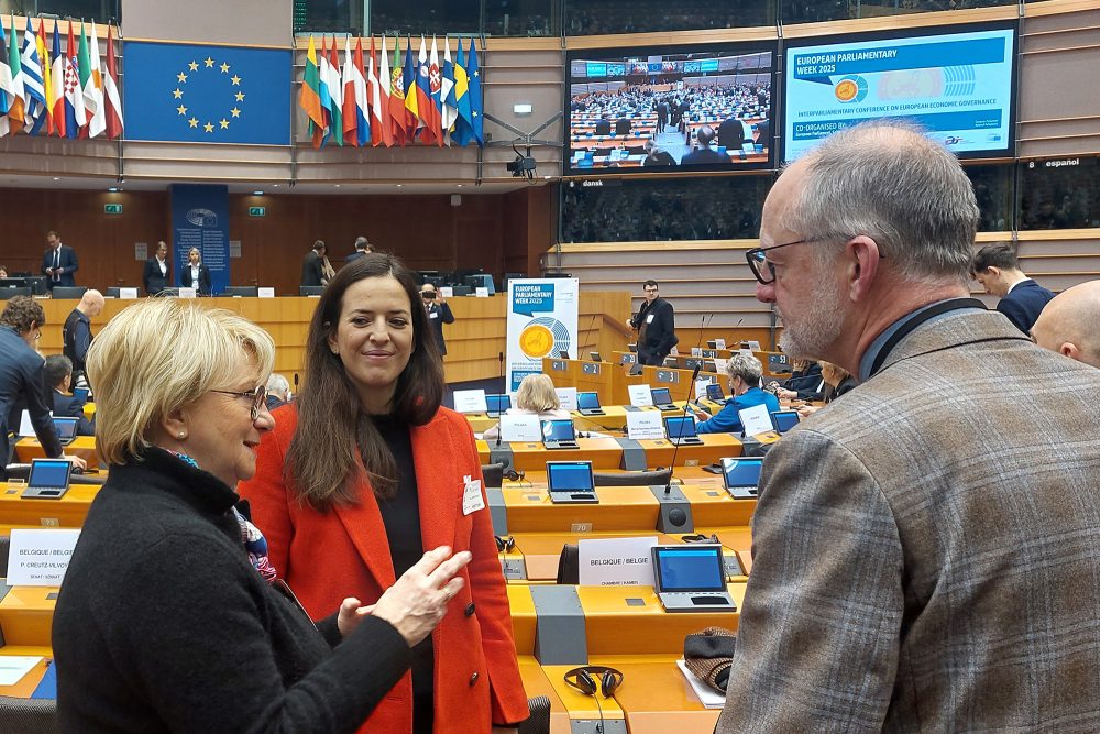 PDG-Parlamentspräsidentin Patricia Creutz-Vilvoye im Europaparlament in Brüssel