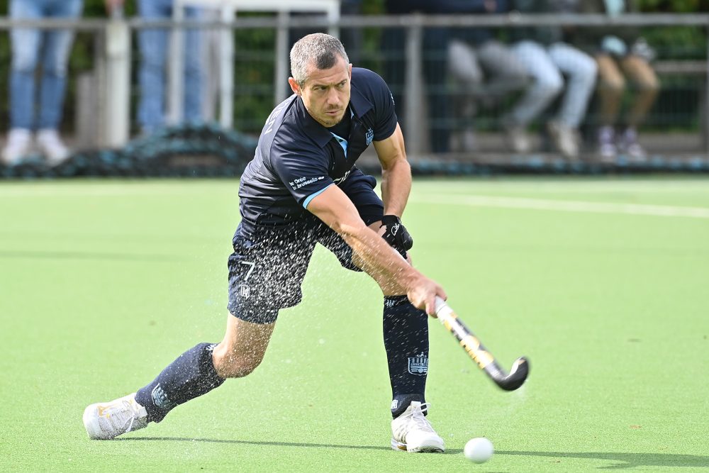 John-John Dohmen bei einem Hockey-Spiel seines Clubs Orée gegen Waterloo im September 2024