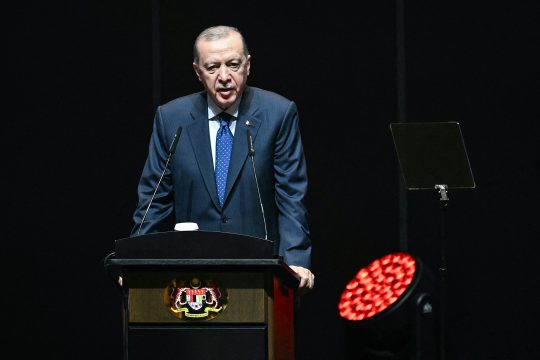 Recep Tayyip Erdogan einer Konferenz in Putrajaya