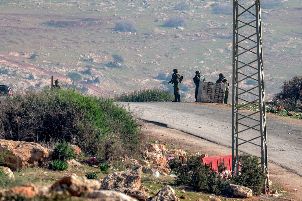 Israelische Soldaten in der Nähe von Dschenin