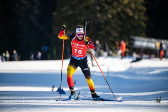 Thierry Langer beim Sprintrennen der Biathlon-WM in Lenzerheide