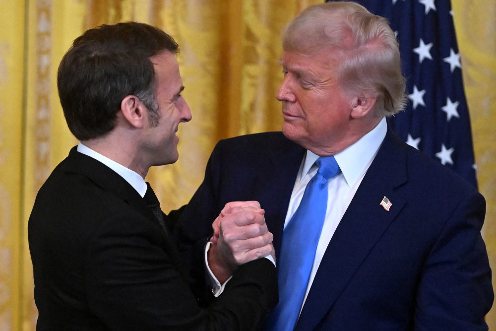 Emmanuel Macron und Donald Trump im Weißen Haus