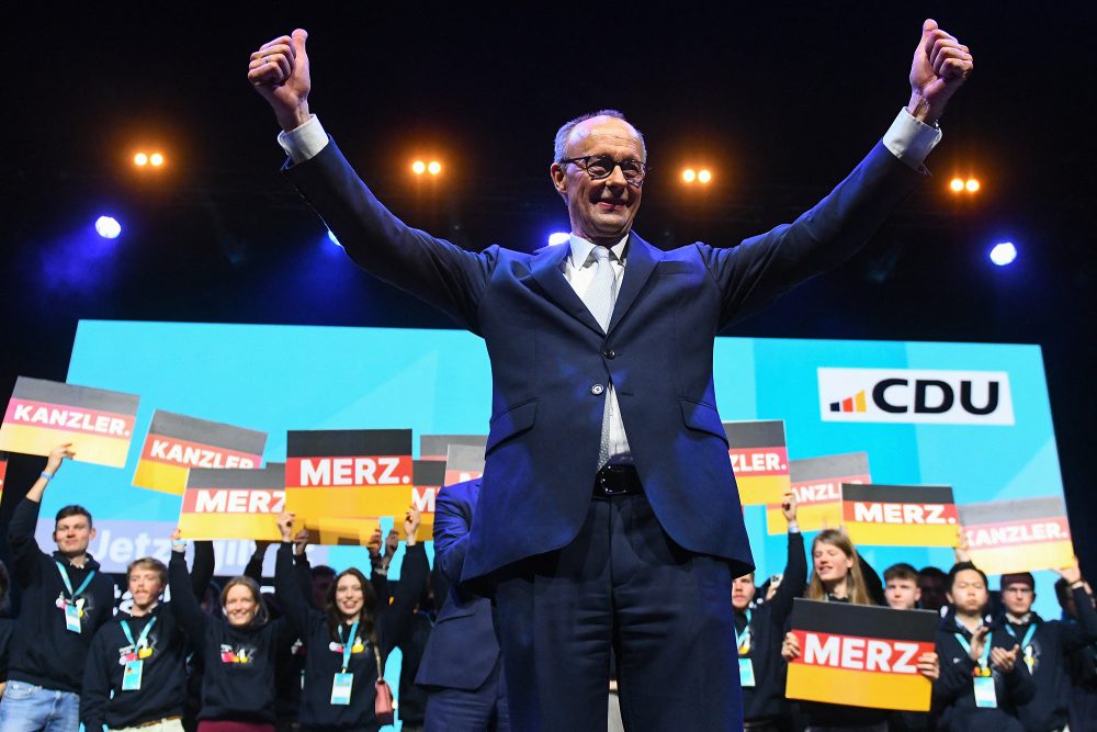 Friedrich Merz feiert den Wahlsieg der CDU