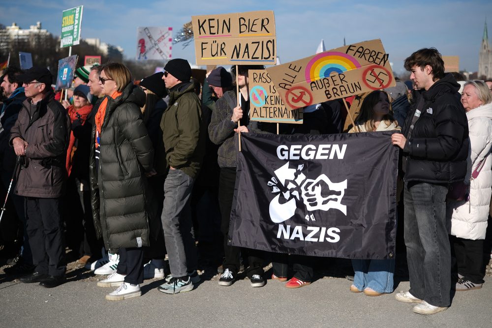 Demonstranten gegen rechts in München