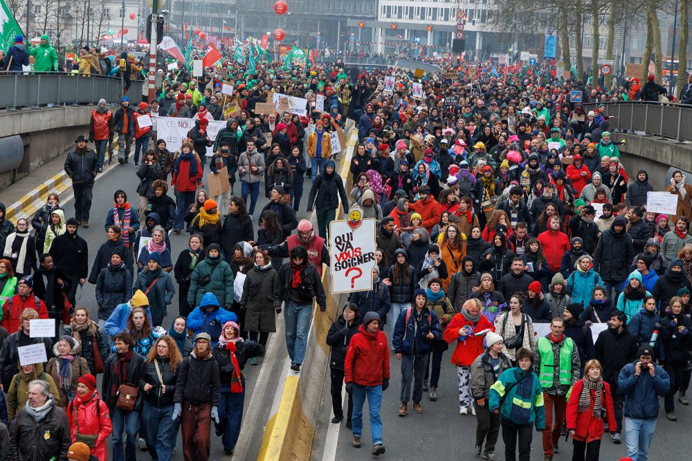 Nationale Kundgebung in Brüssel am 13. Februar 2025