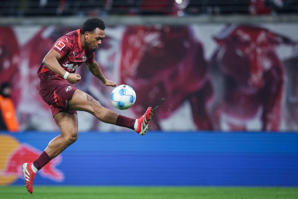 Loïs Openda beim Spiel RB Leipzig vs St Pauli