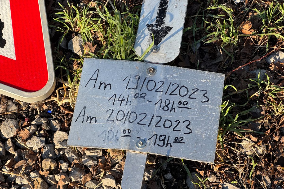 Weitere Schilder haben den Weg zum Eupener Bauhof zurückgefunden