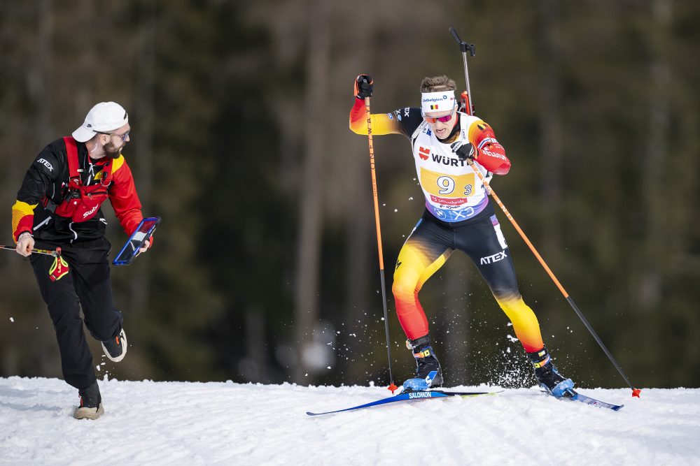 Thierry Langer bei der Mixed-Staffel der WM in Lenzerheide