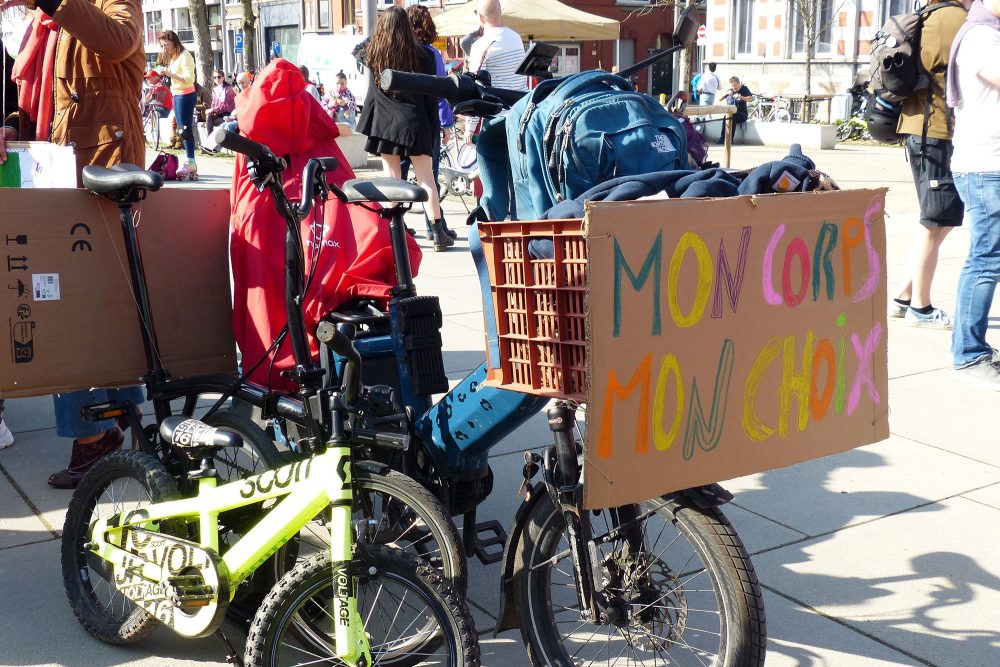 "Cycloparade" zum Weltfrauentag in Lüttich