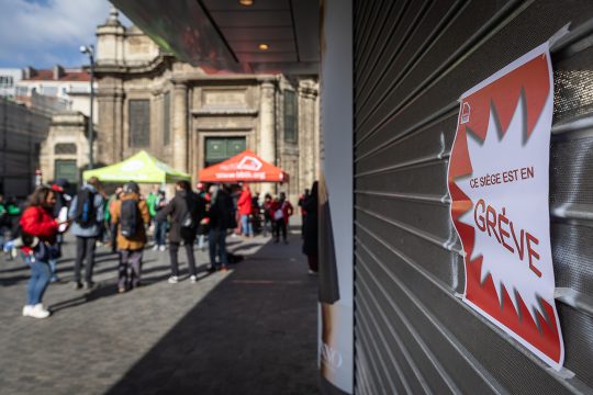Generalstreik: Demonstranten in Brüssel