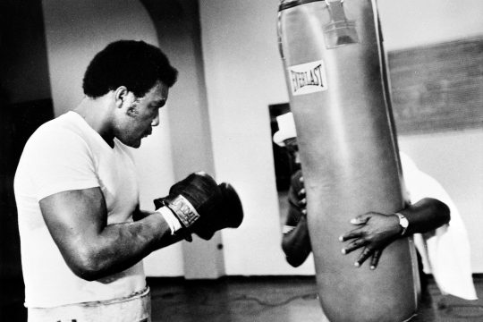 George Foreman beim Training im Jahr 1973