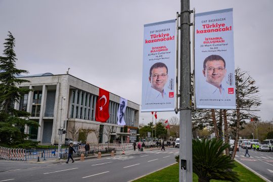 Plakate von Ekrem Imamoglu in Istanbul
