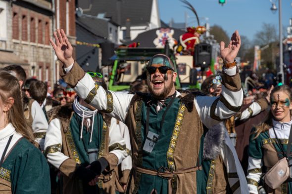 Rosenmontagszug in Kelmis