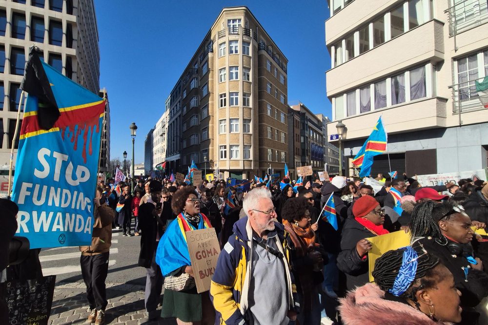 Demonstranten in Brüssel machen auf Schicksal der Menschen im Ostkongo aufmerksam